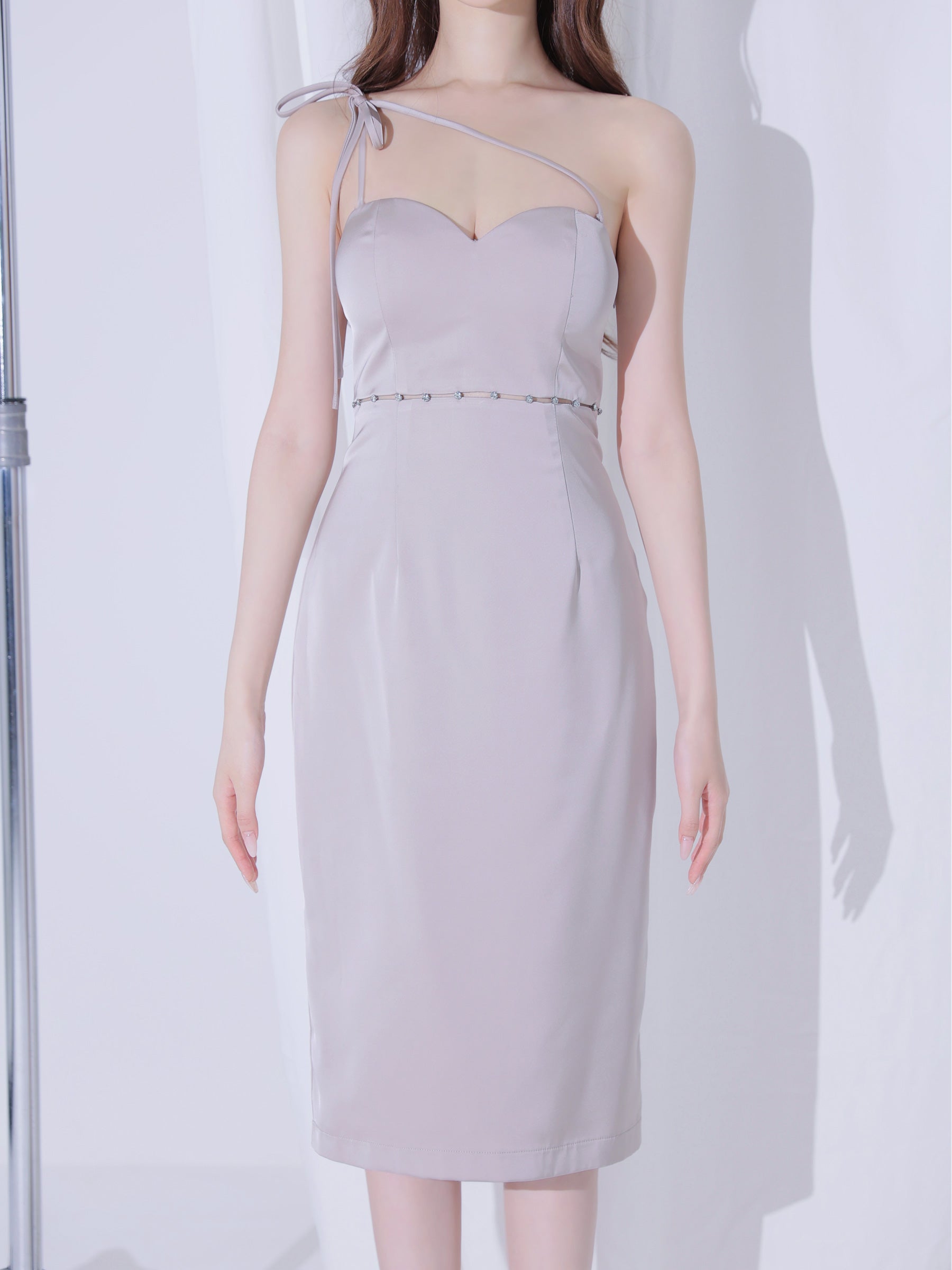 Satin Trace Midi Dress (anier5105)