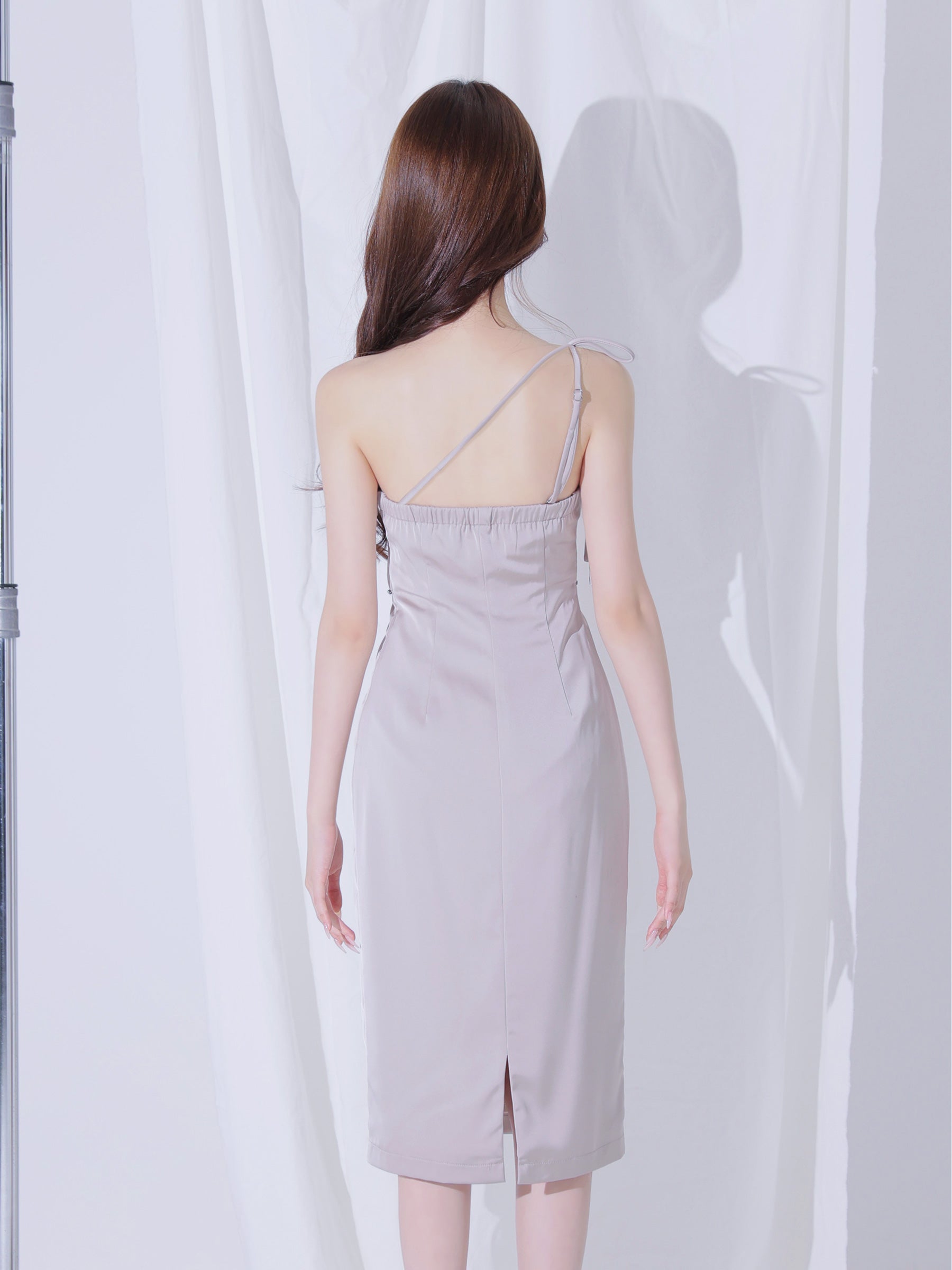 Satin Trace Midi Dress (anier5105)