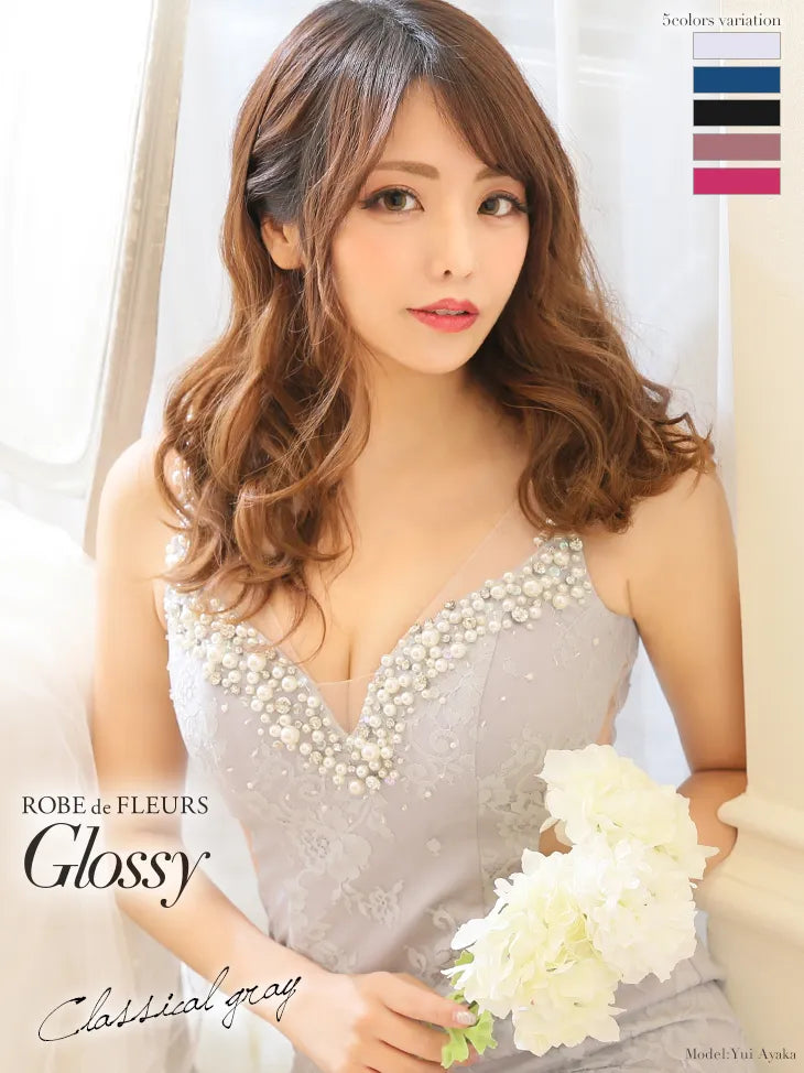 チュール切替×ラグジュアリータイトミニキャバドレス(GL2165)