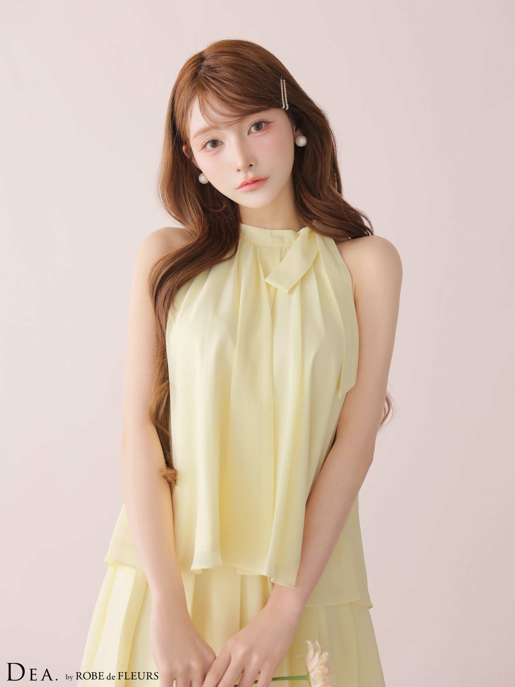 【XS～Lサイズあり】サテンシフォンフレアセットアップミニキャバドレス(DE3372)