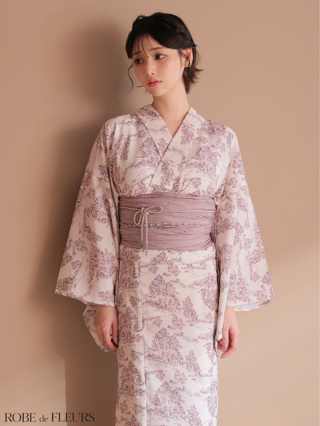 【浴衣】ROBE de FLEURS Floral print yukata　(fm3375)