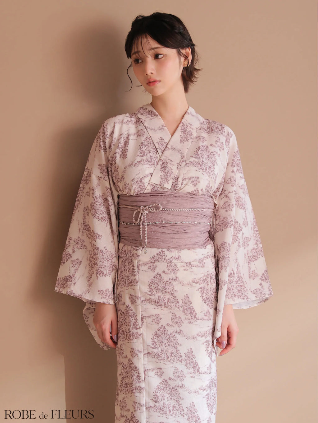 【浴衣】ROBE de FLEURS Floral print yukata　(fm3375)