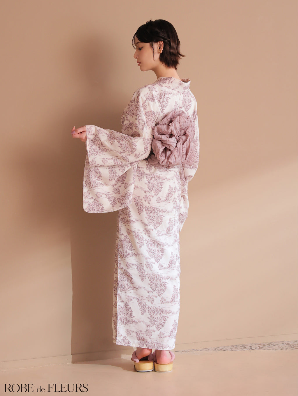 【浴衣】ROBE de FLEURS Floral print yukata　(fm3375)