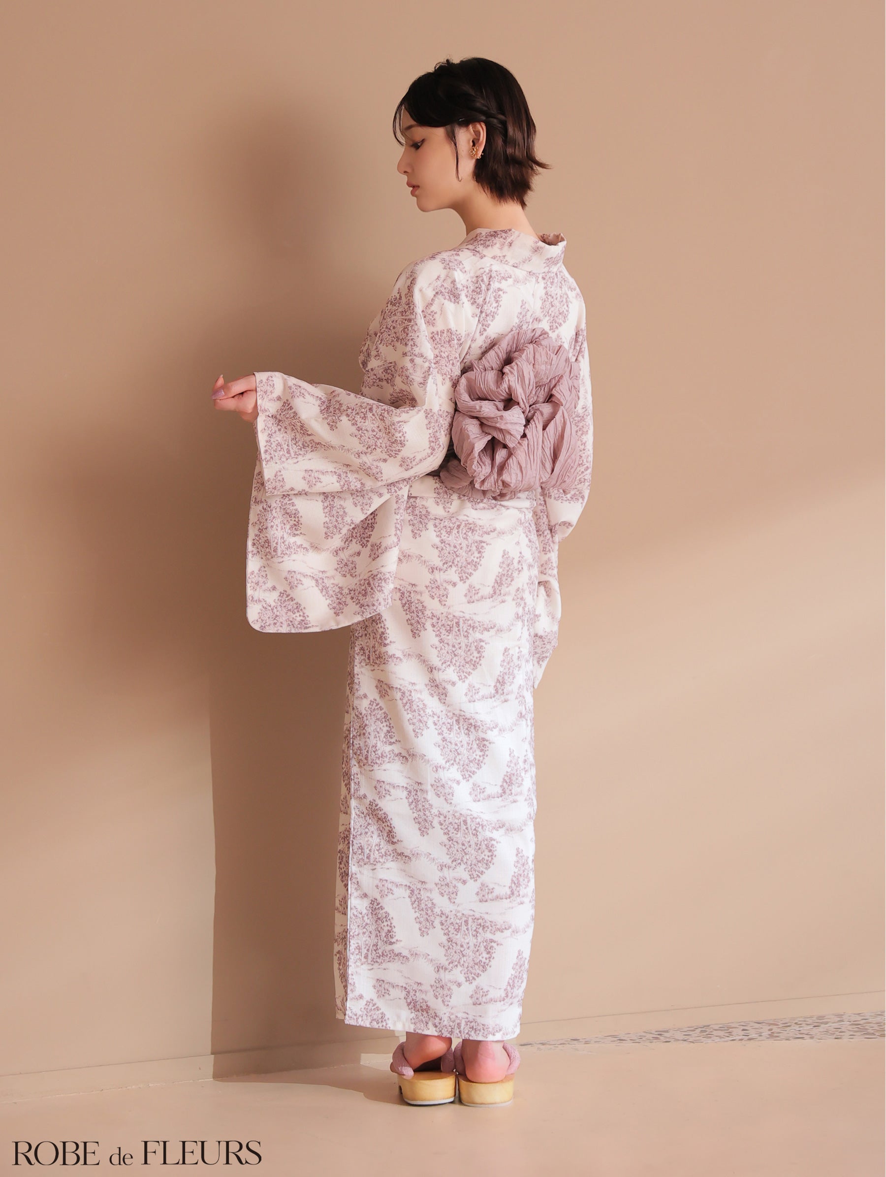 【浴衣】ROBE de FLEURS Floral print yukata　(fm3375)
