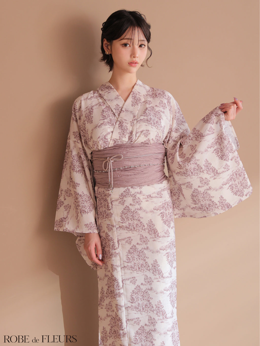 【浴衣】ROBE de FLEURS Floral print yukata　(fm3375)
