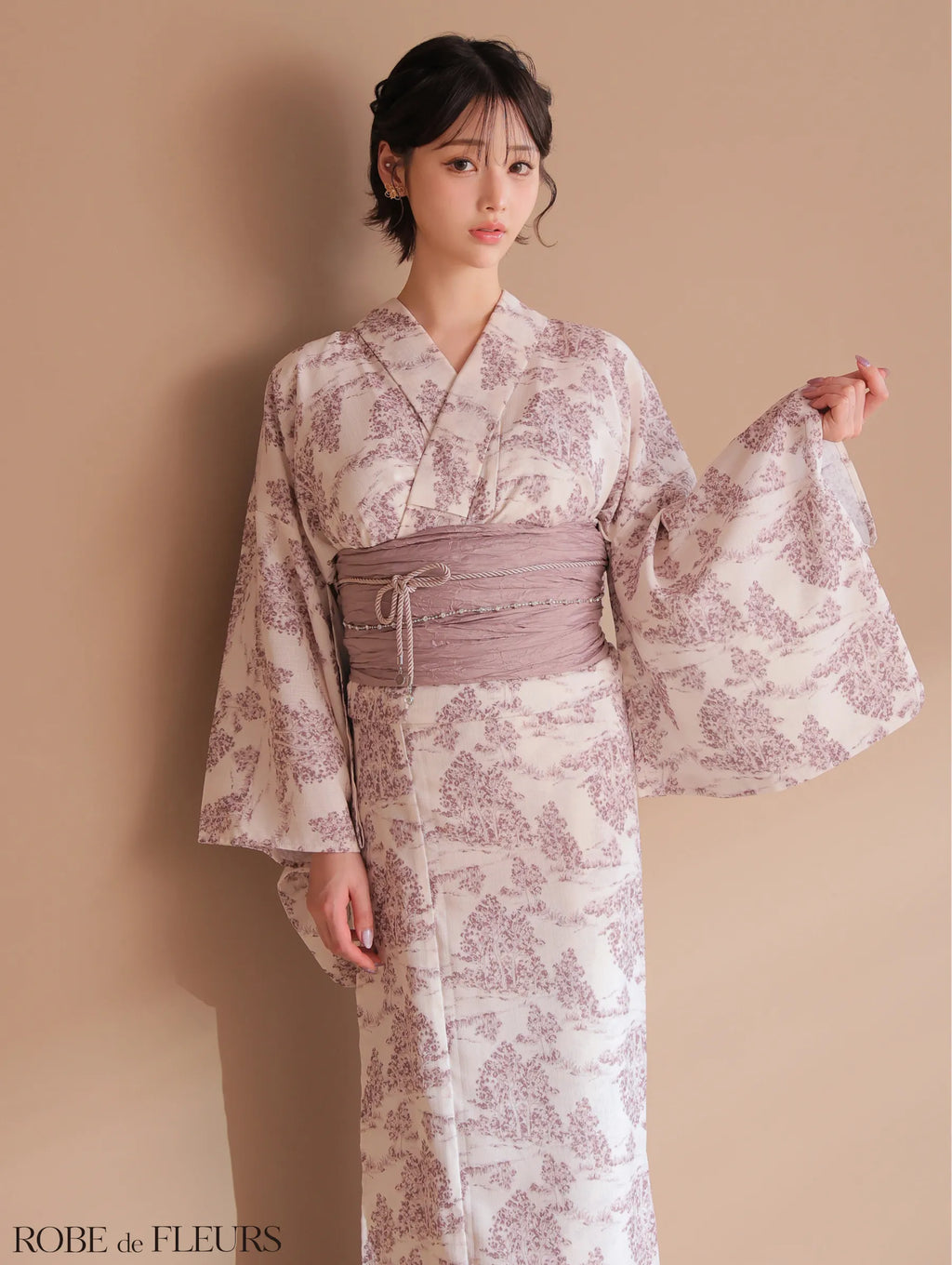 【浴衣】ROBE de FLEURS Floral print yukata　(fm3375)