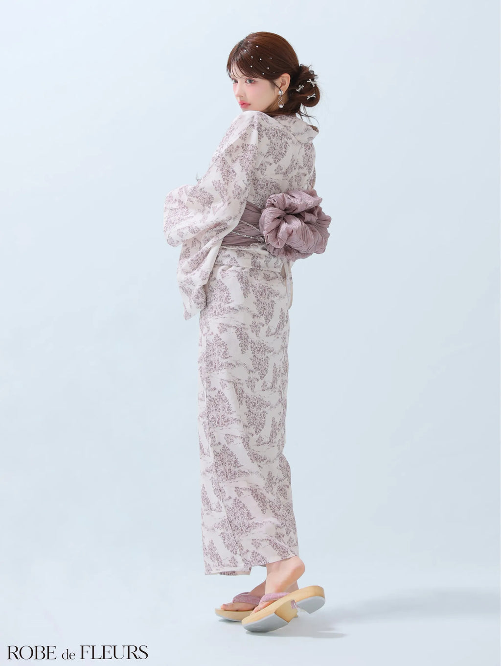 【浴衣】ROBE de FLEURS Floral print yukata　(fm3375)