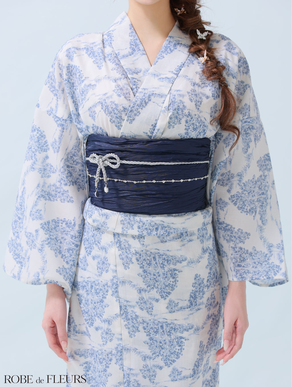 【浴衣】ROBE de FLEURS Floral print yukata　(fm3375)
