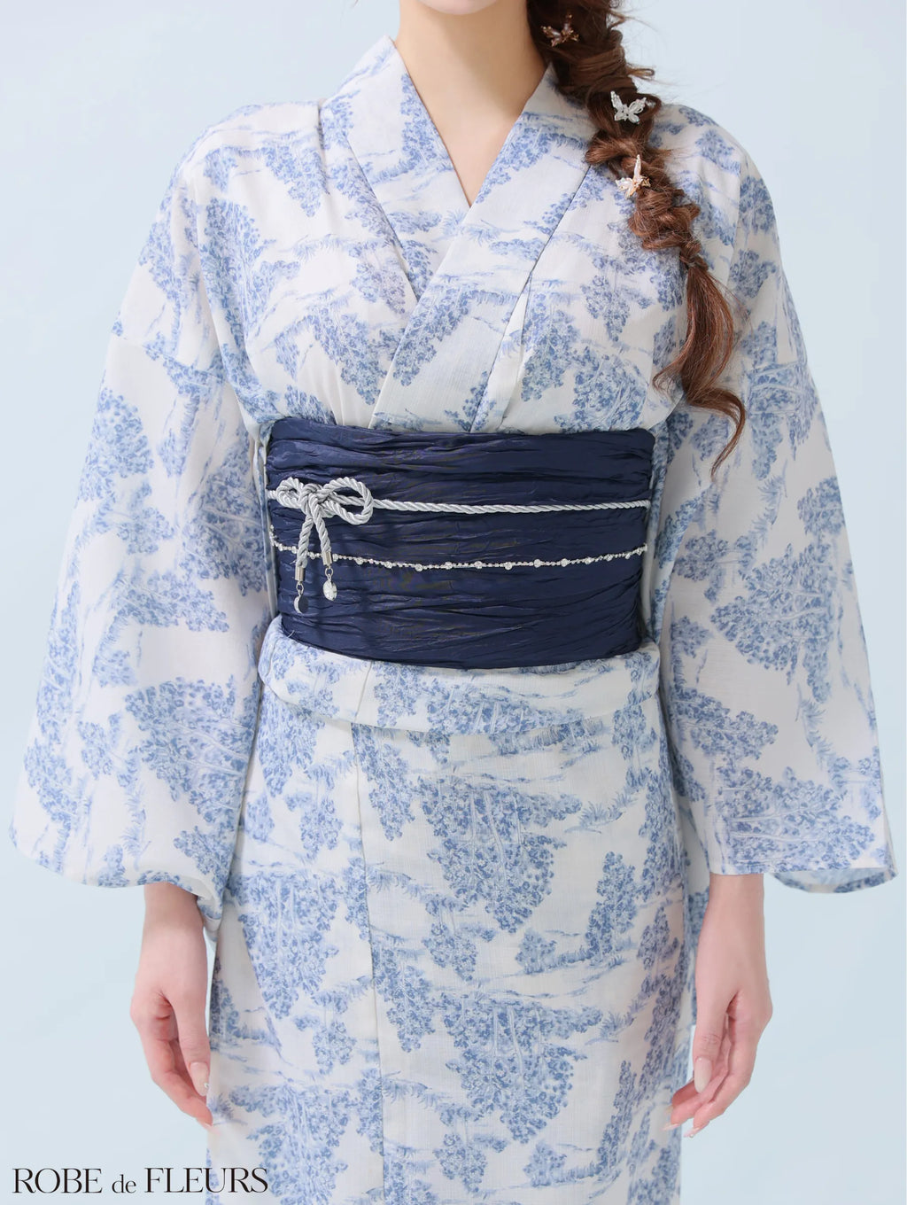 【浴衣】ROBE de FLEURS Floral print yukata　(fm3375)