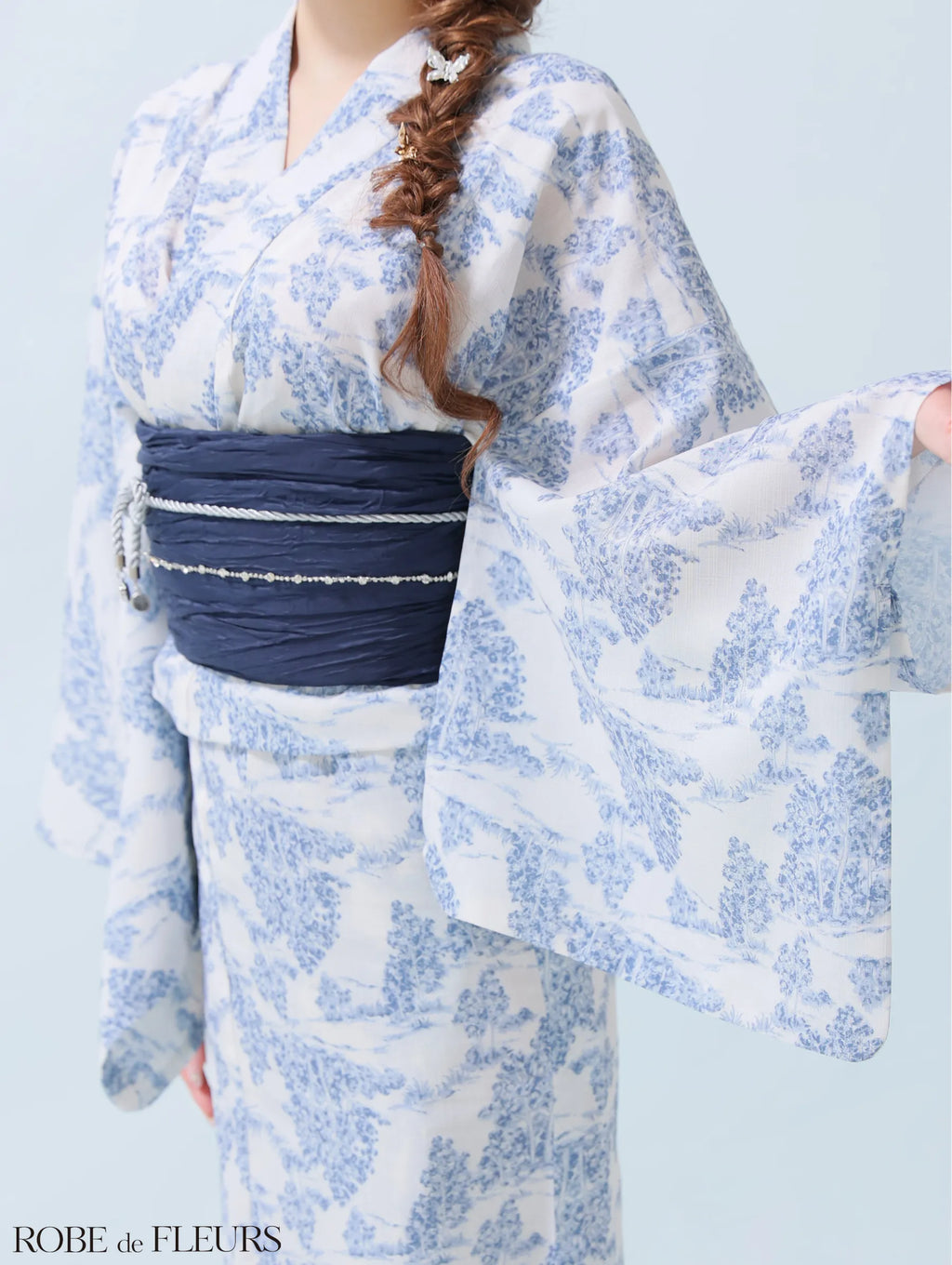 【浴衣】ROBE de FLEURS Floral print yukata　(fm3375)