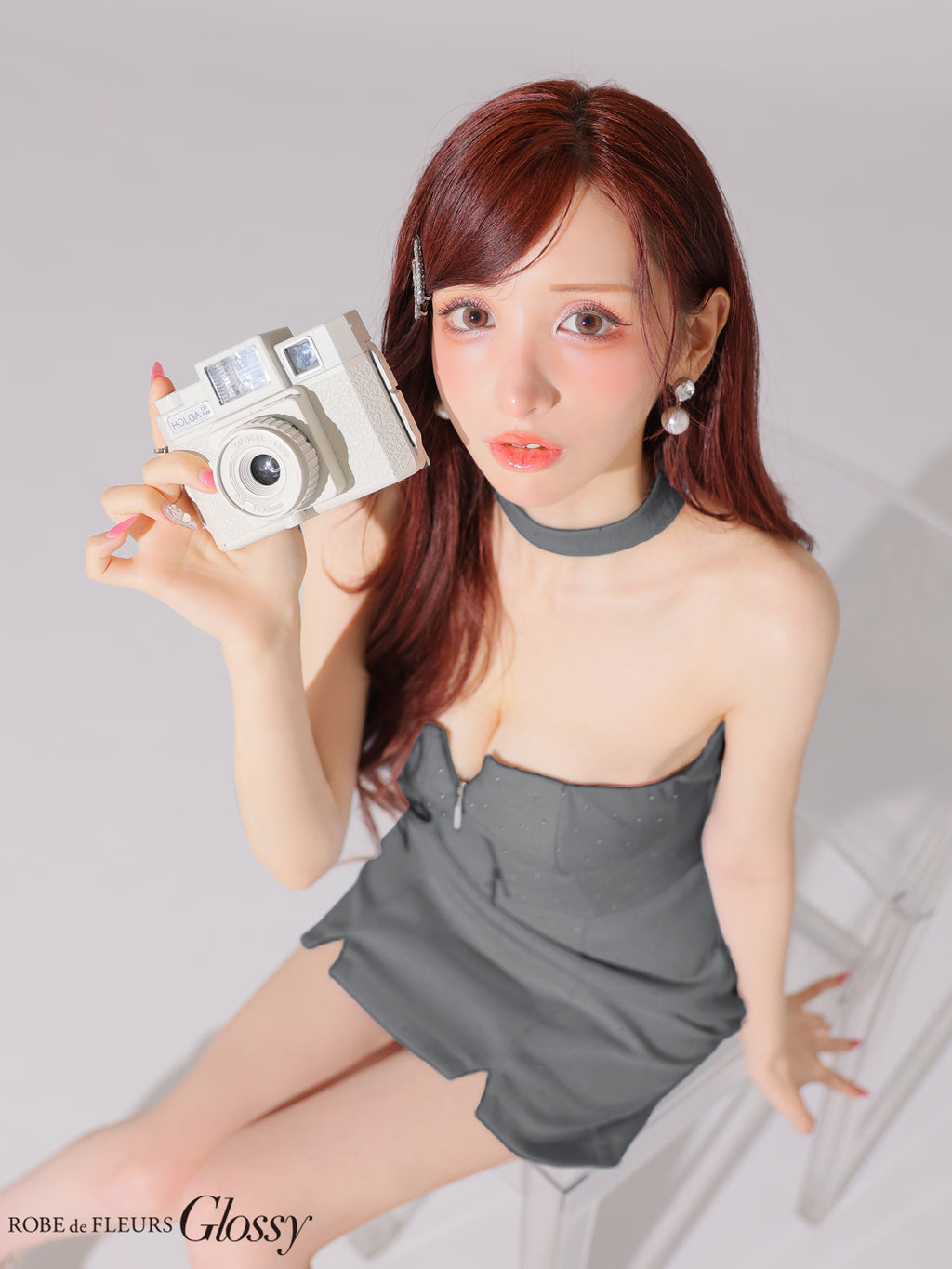 【XSサイズあり】ストーンツイードセンタージップセットアップミニキャバドレス(GL3397)