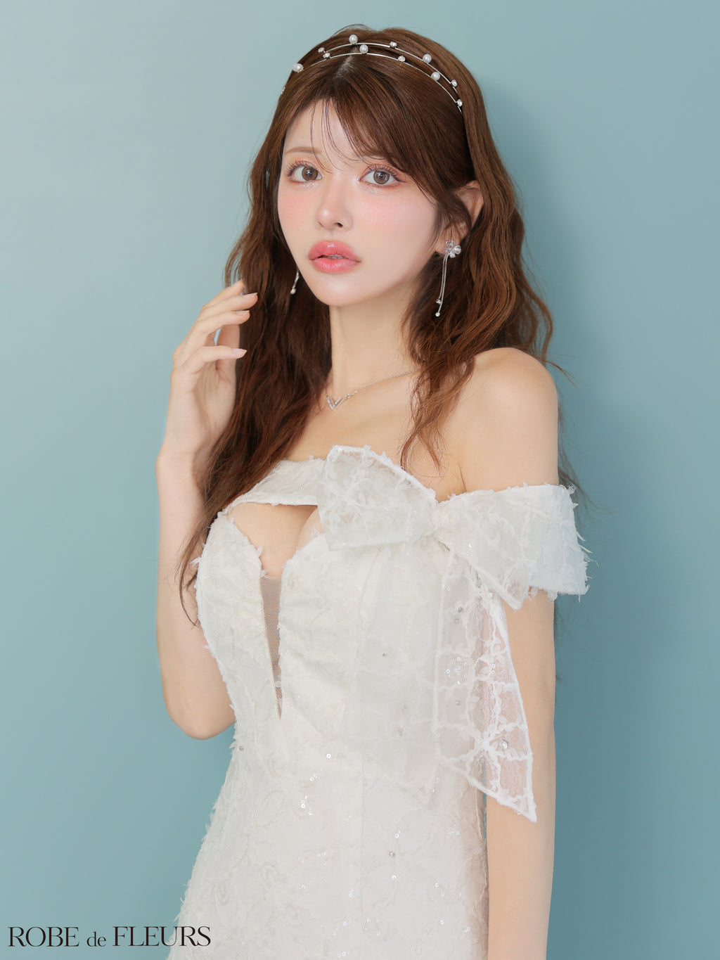 【XSサイズあり】sugarコラボカラーあり♡オフショルリボンレースミニキャバドレス(fm3462)