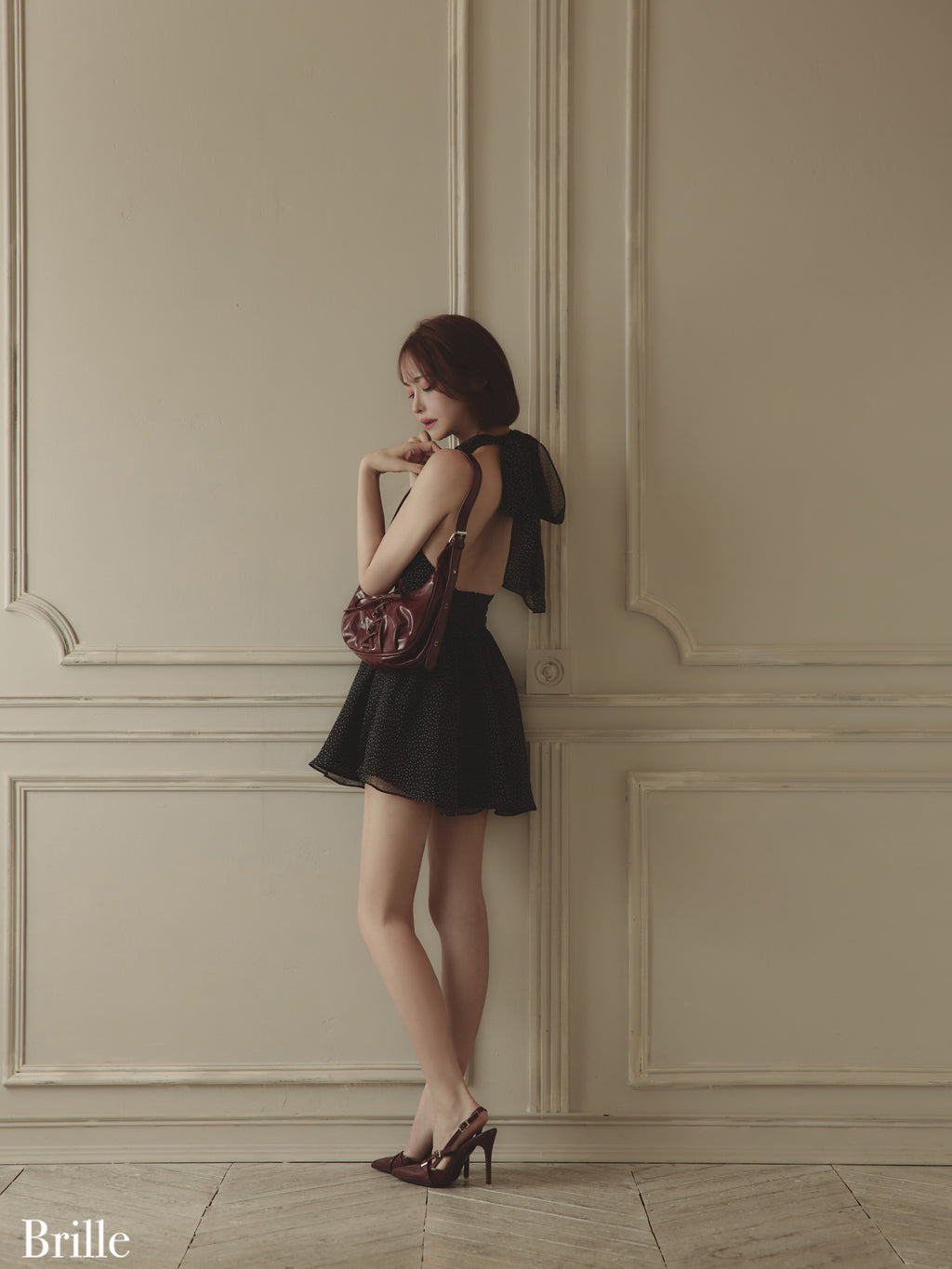 【XS～Lサイズあり】Lune de brille mini dress (brille3791)