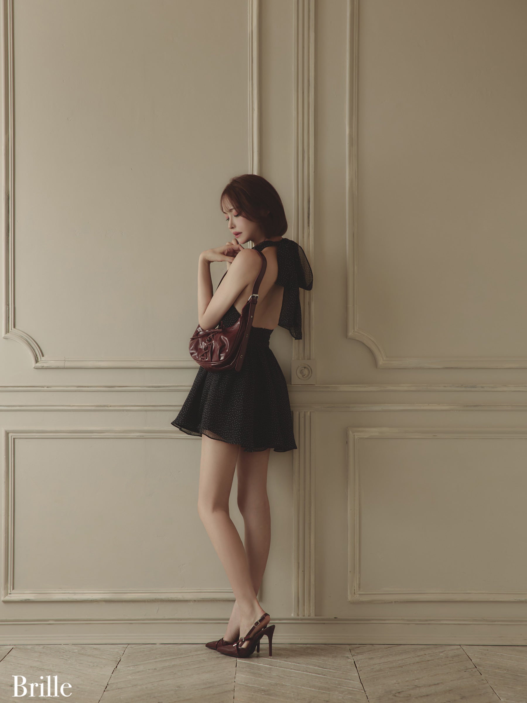 【XS～Lサイズあり】Lune de brille mini dress (brille3791)