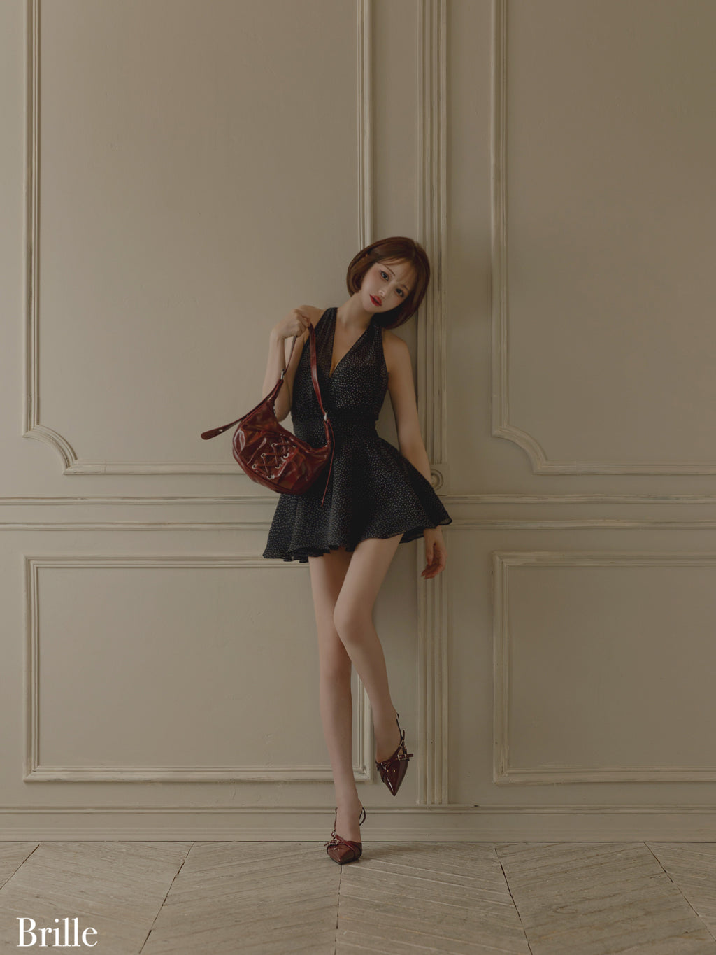 【XS～Lサイズあり】Lune de brille mini dress (brille3791)