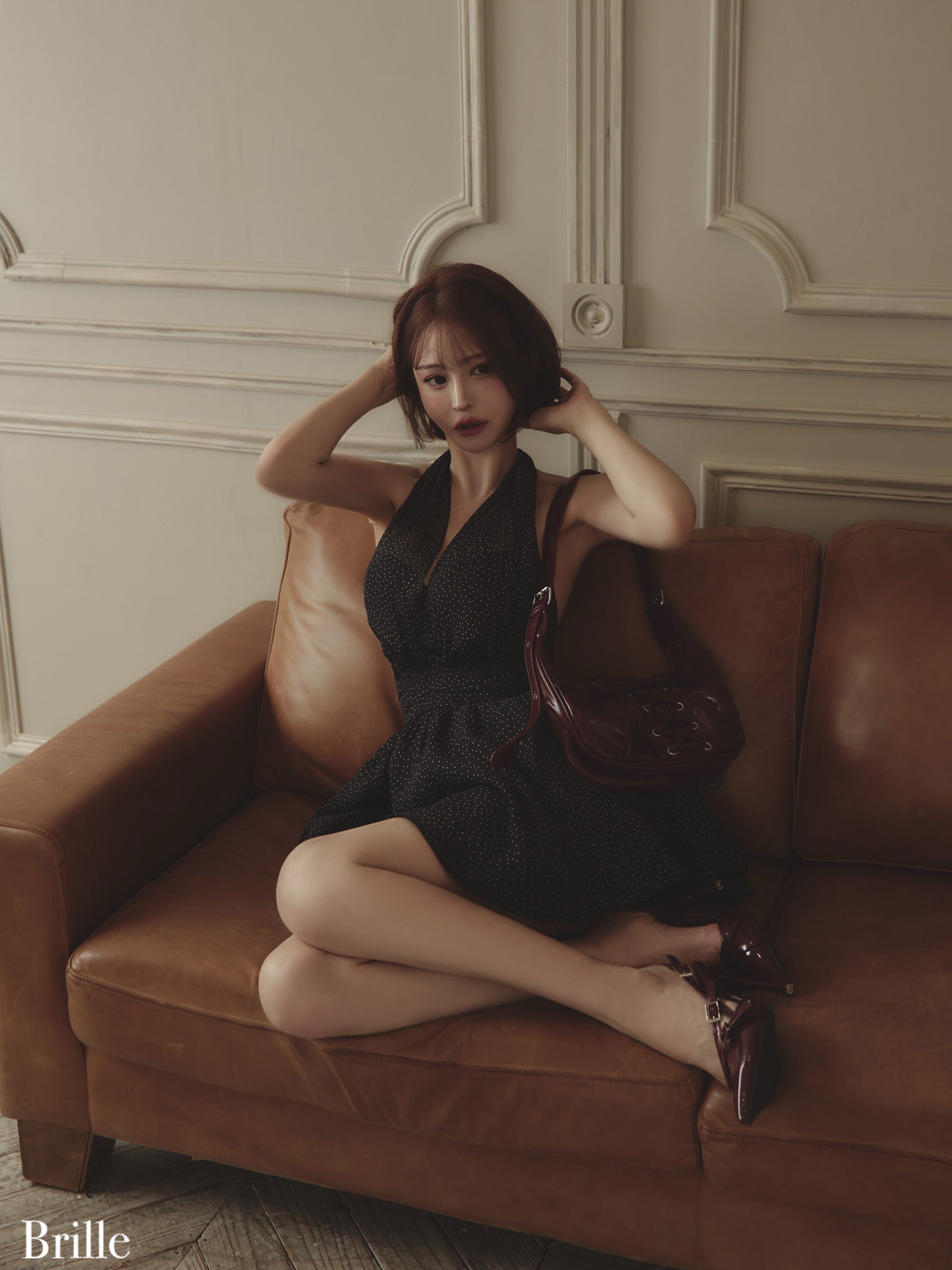 【XS～Lサイズあり】Lune de brille mini dress (brille3791)