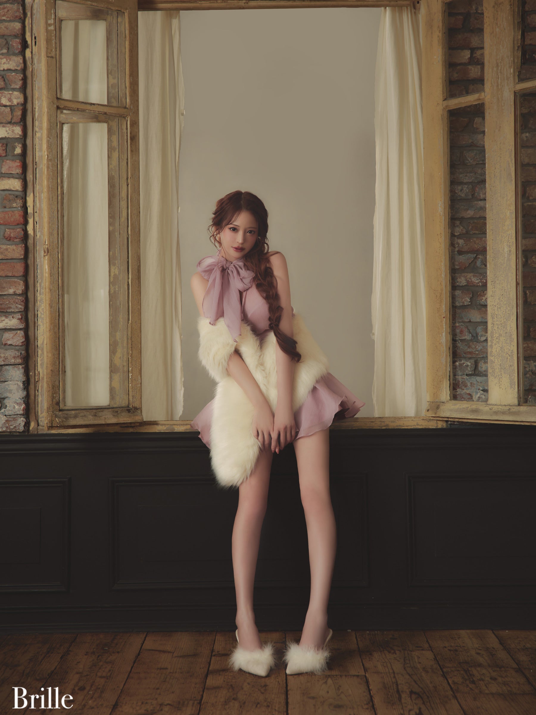 【XS～Lサイズあり】Lune de brille mini dress (brille3791)