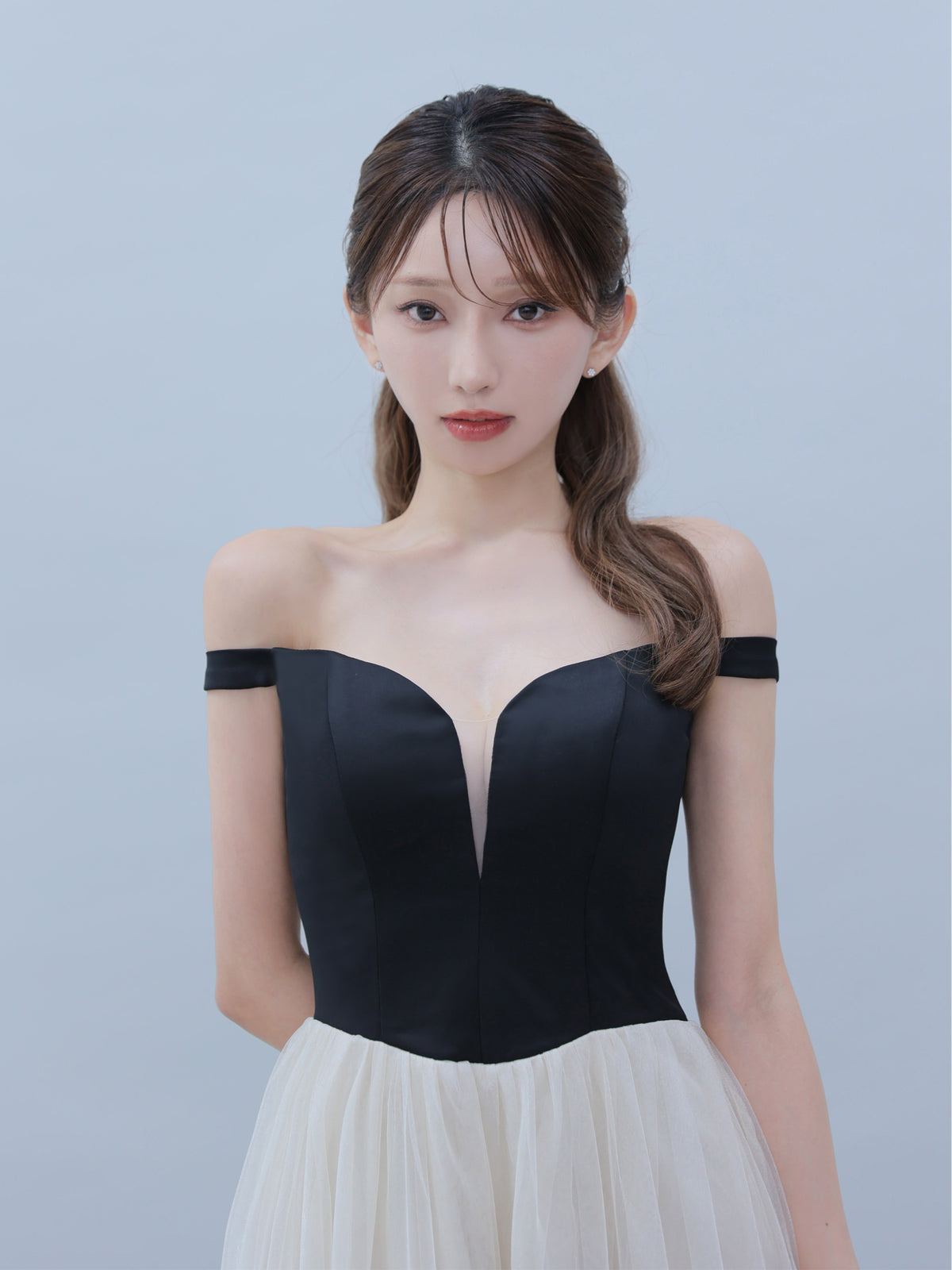 Sheer Veil Long Dress (anier4092)