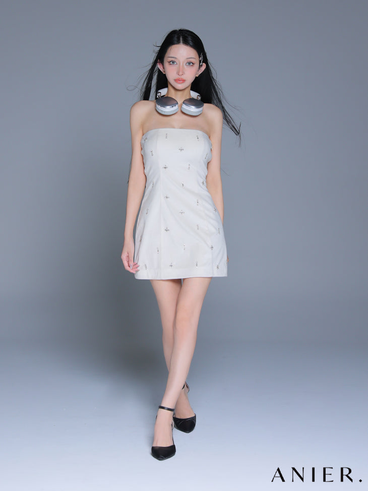 【XSサイズあり】Simple bear bijou mini dress (anier4056)