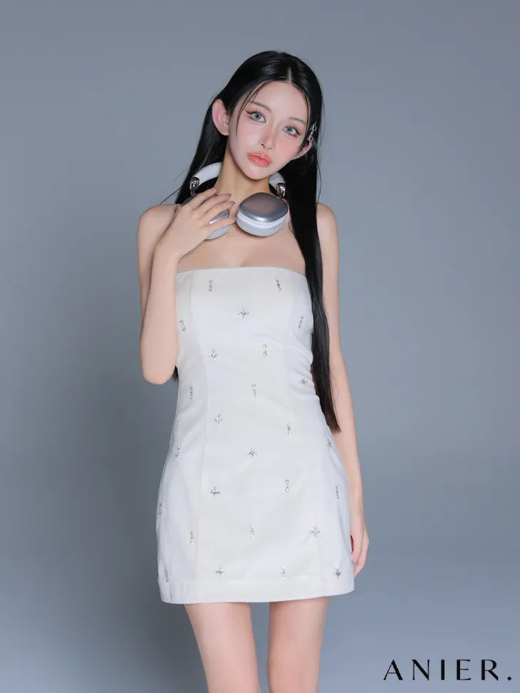 Simple bear bijou mini dress (anier4056)