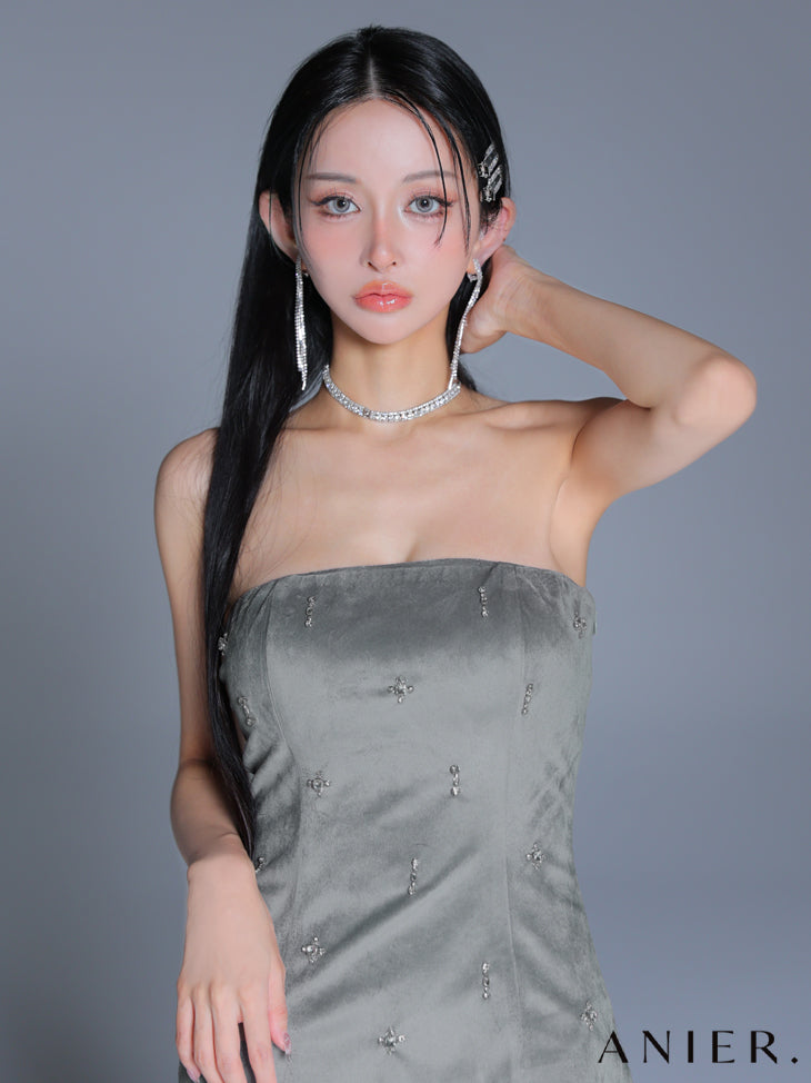 【XSサイズあり】Simple bear bijou mini dress (anier4056)