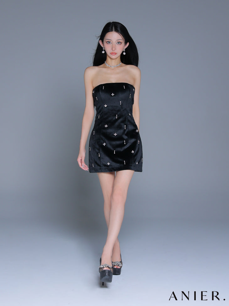 【XSサイズあり】Simple bear bijou mini dress (anier4056)