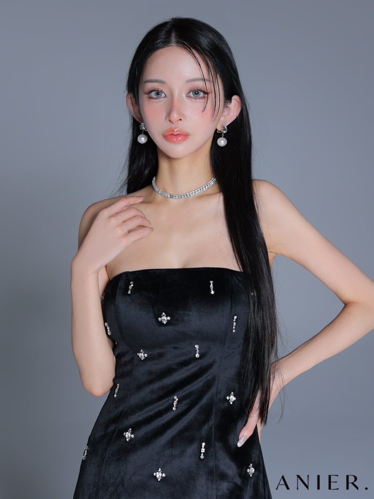 【XSサイズあり】Simple bear bijou mini dress (anier4056)