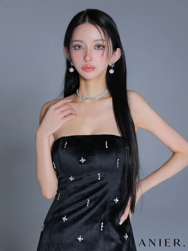 Simple bear bijou mini dress (anier4056)