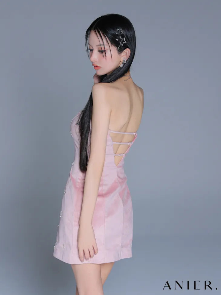 Simple bear bijou mini dress (anier4056)