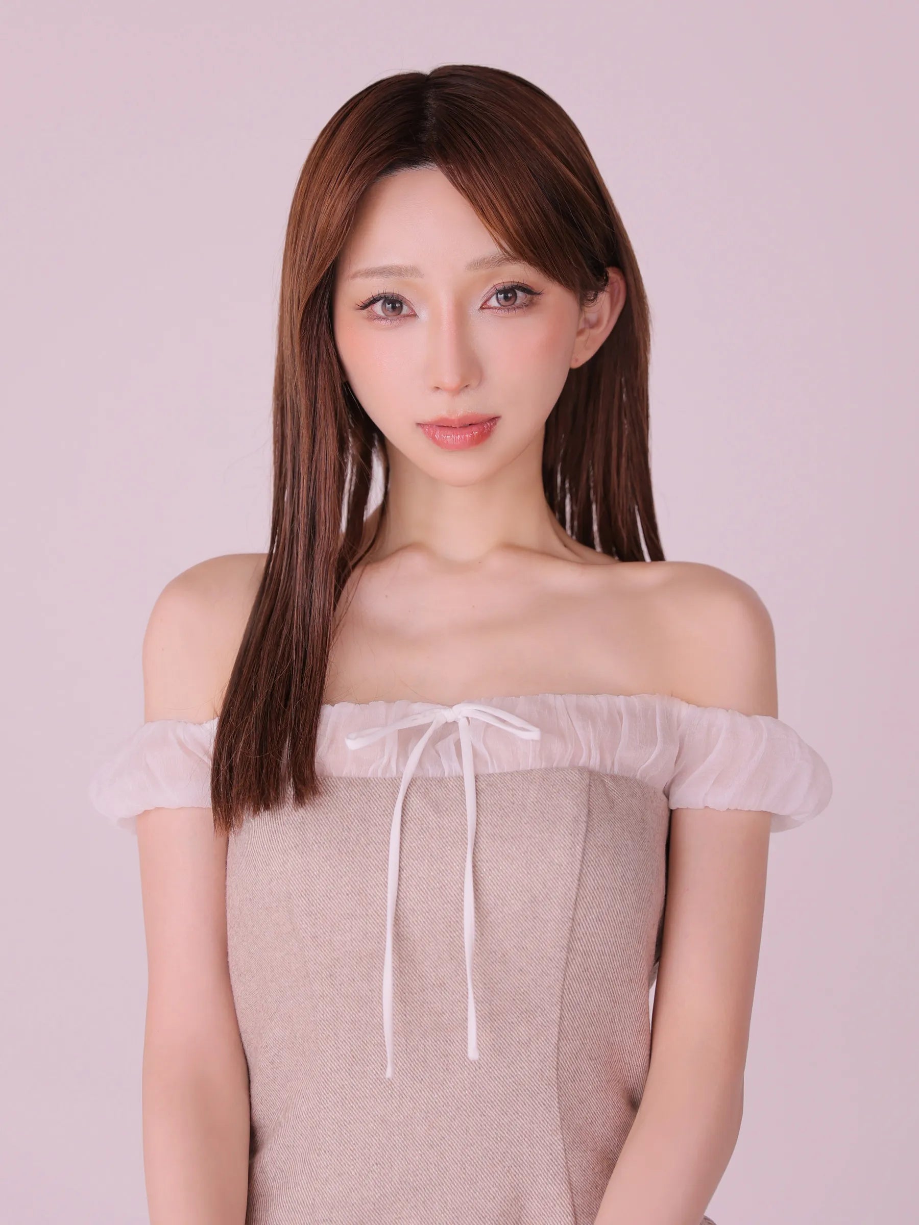 Glitter flannel off-the-shoulder mini dress (anier4058)