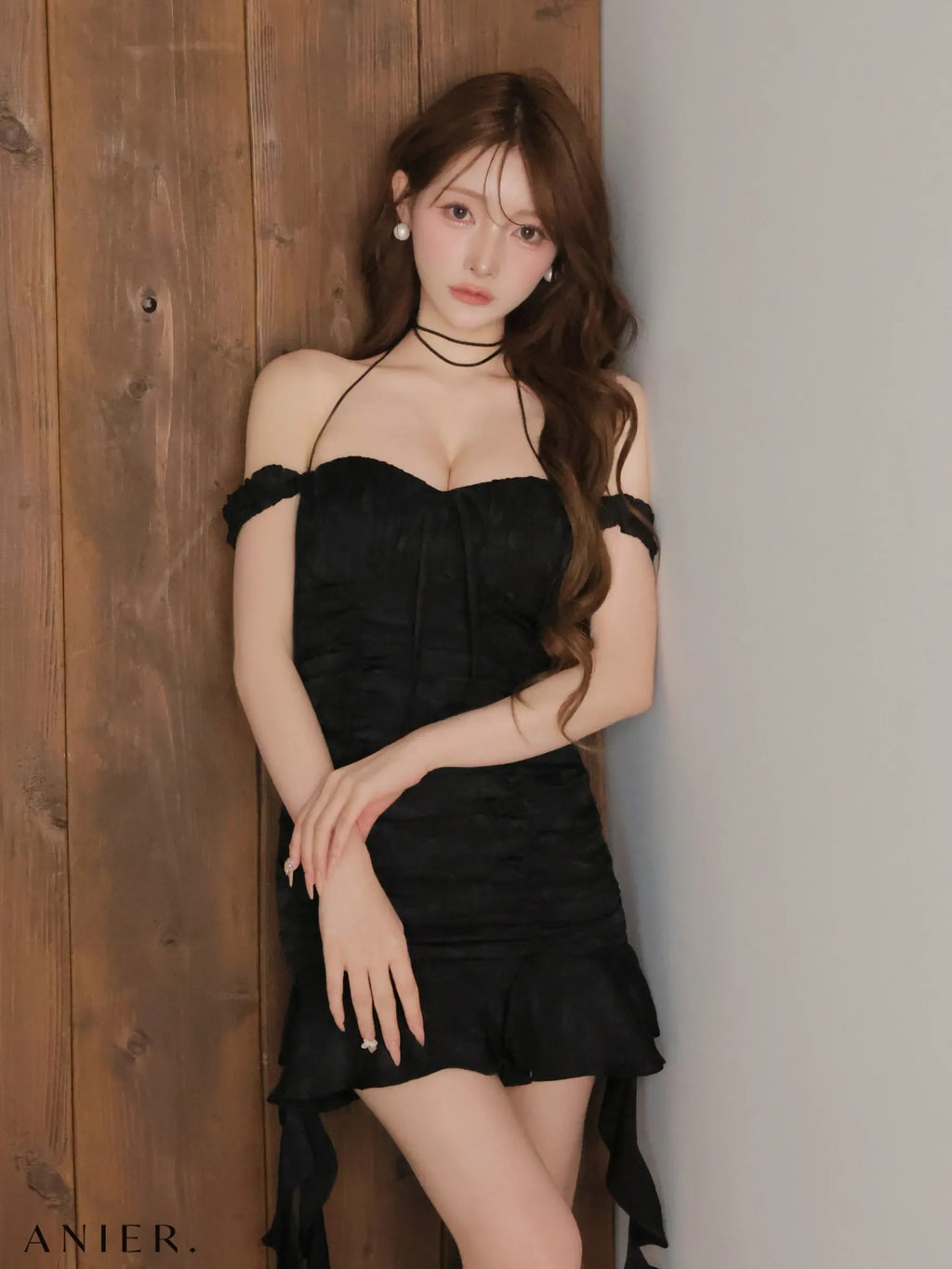 【予約】haze offshoulder mini dress (anier4062)