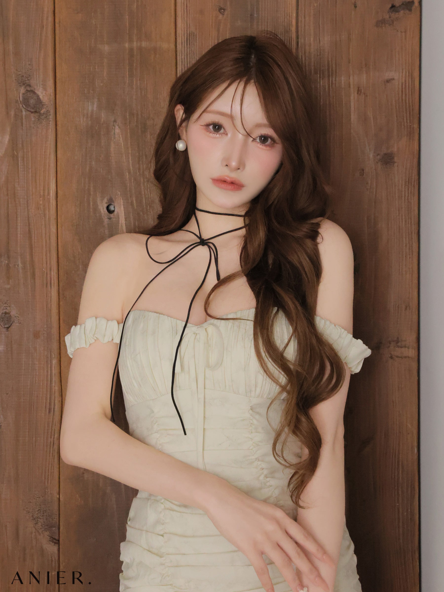 ★一部予約商品★【9月上旬頃入荷予定】【XSサイズあり】 haze offshoulder mini dress (anier4062)
