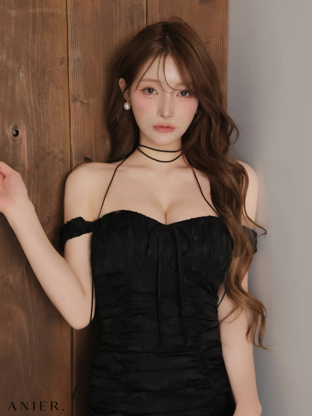 【予約】haze offshoulder mini dress (anier4062)
