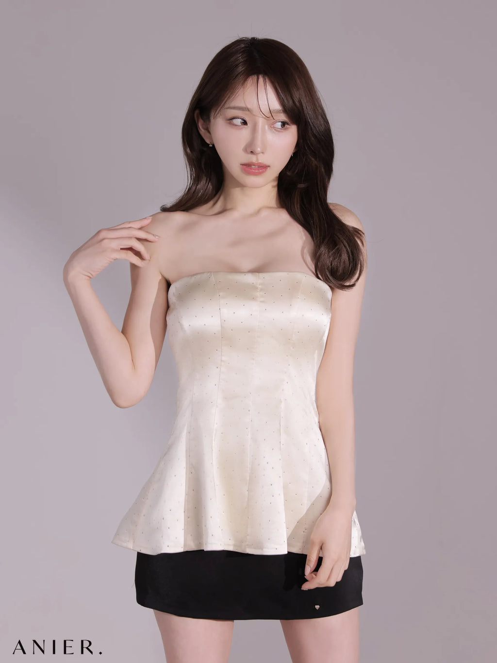 shiny lady saten set up dress（anier4069）