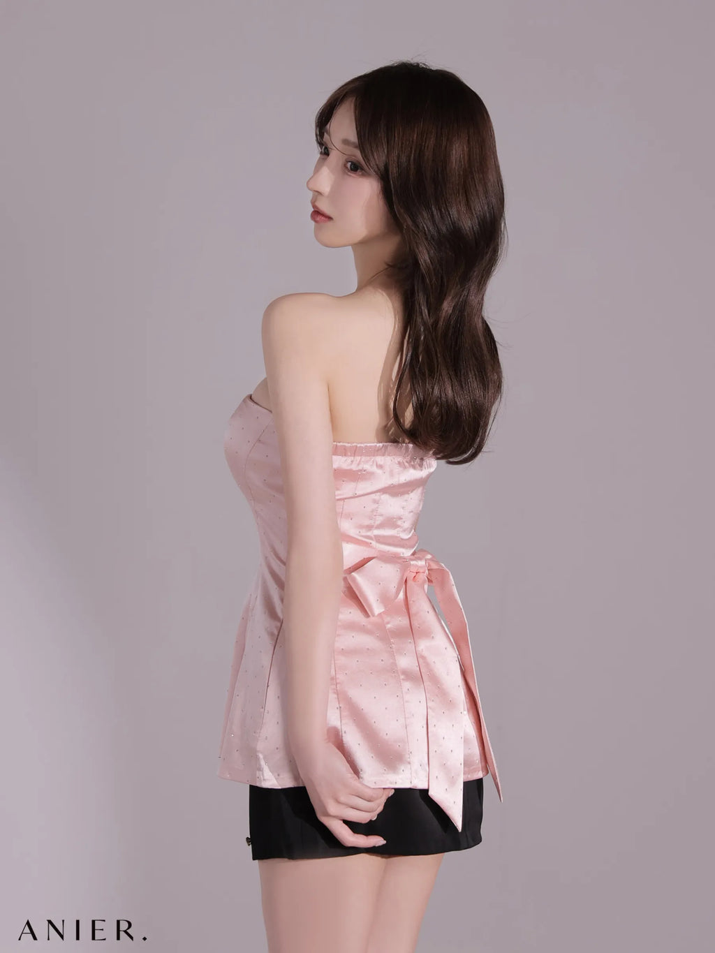 shiny lady saten set up dress（anier4069）