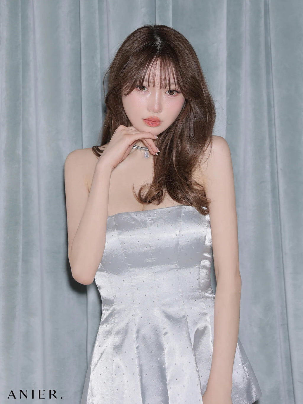 shiny lady saten set up dress（anier4069）