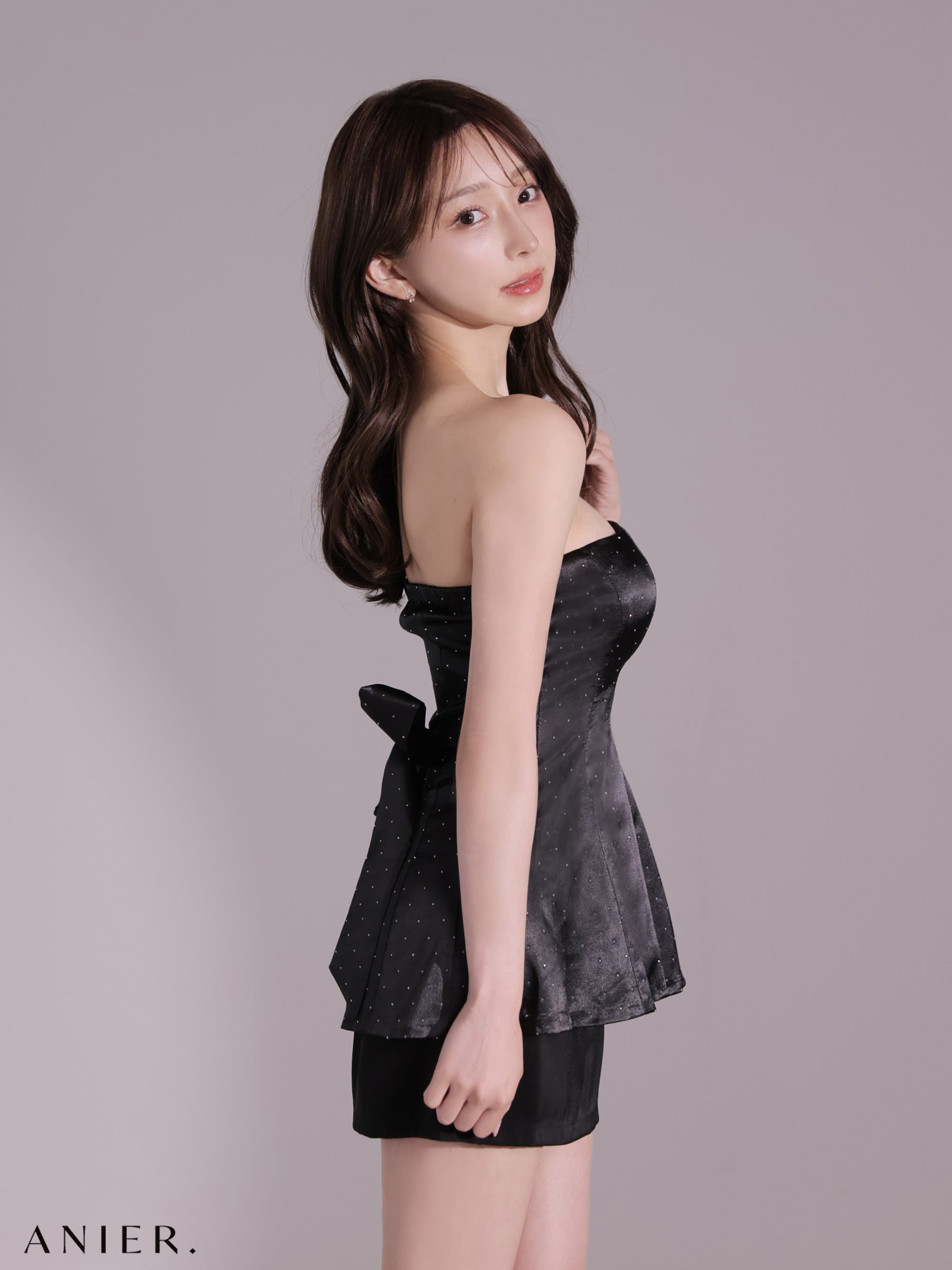 【XSサイズあり】 shiny lady saten set up dress（anier4069）