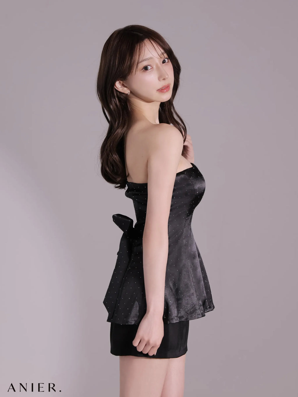 shiny lady saten set up dress（anier4069）