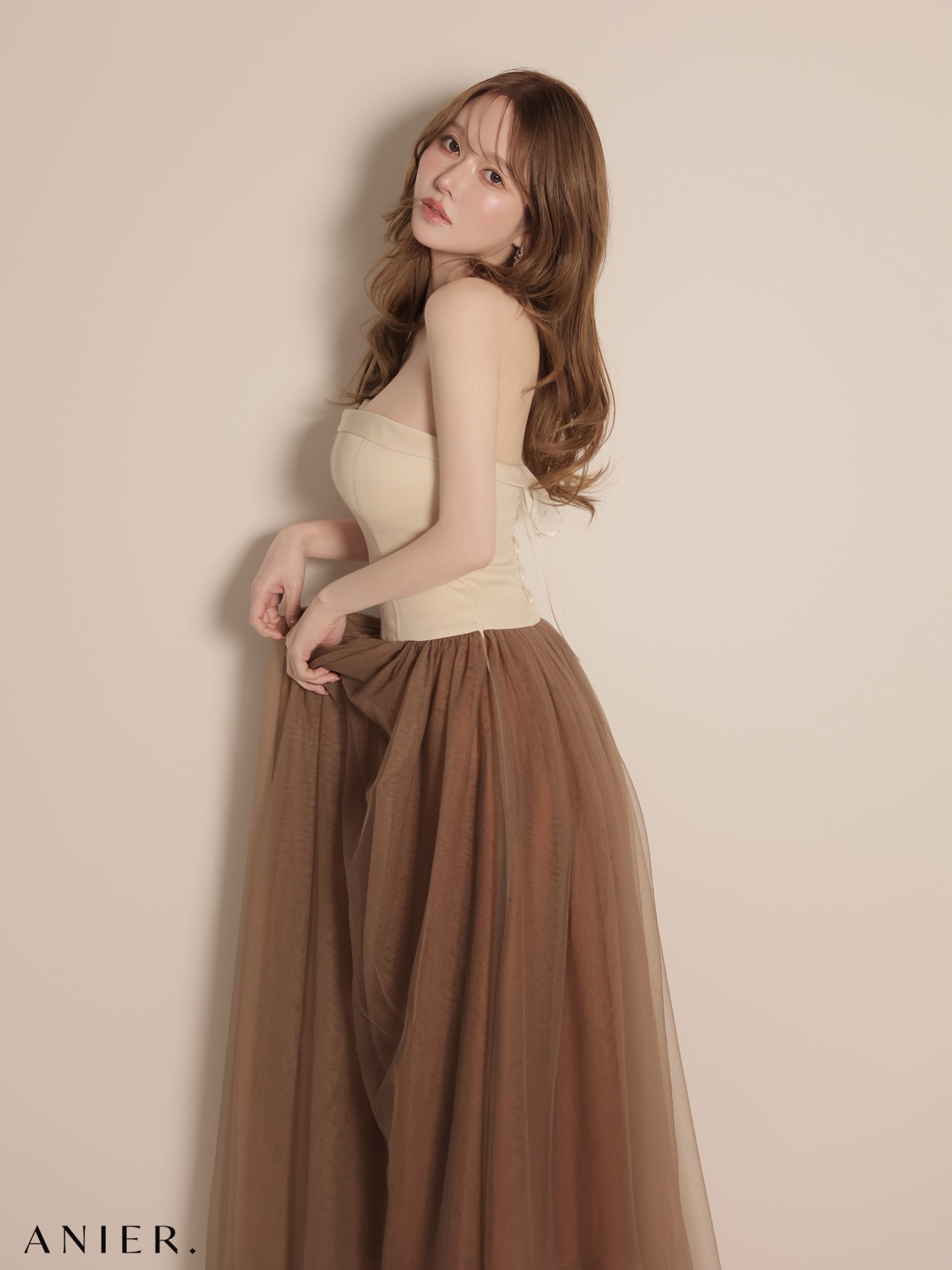 【XSサイズあり】 chic corset couture long dress（anier4071）