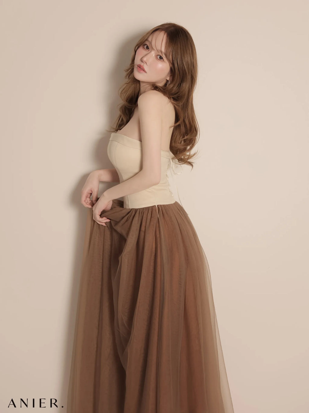chic corset couture long dress（anier4071）