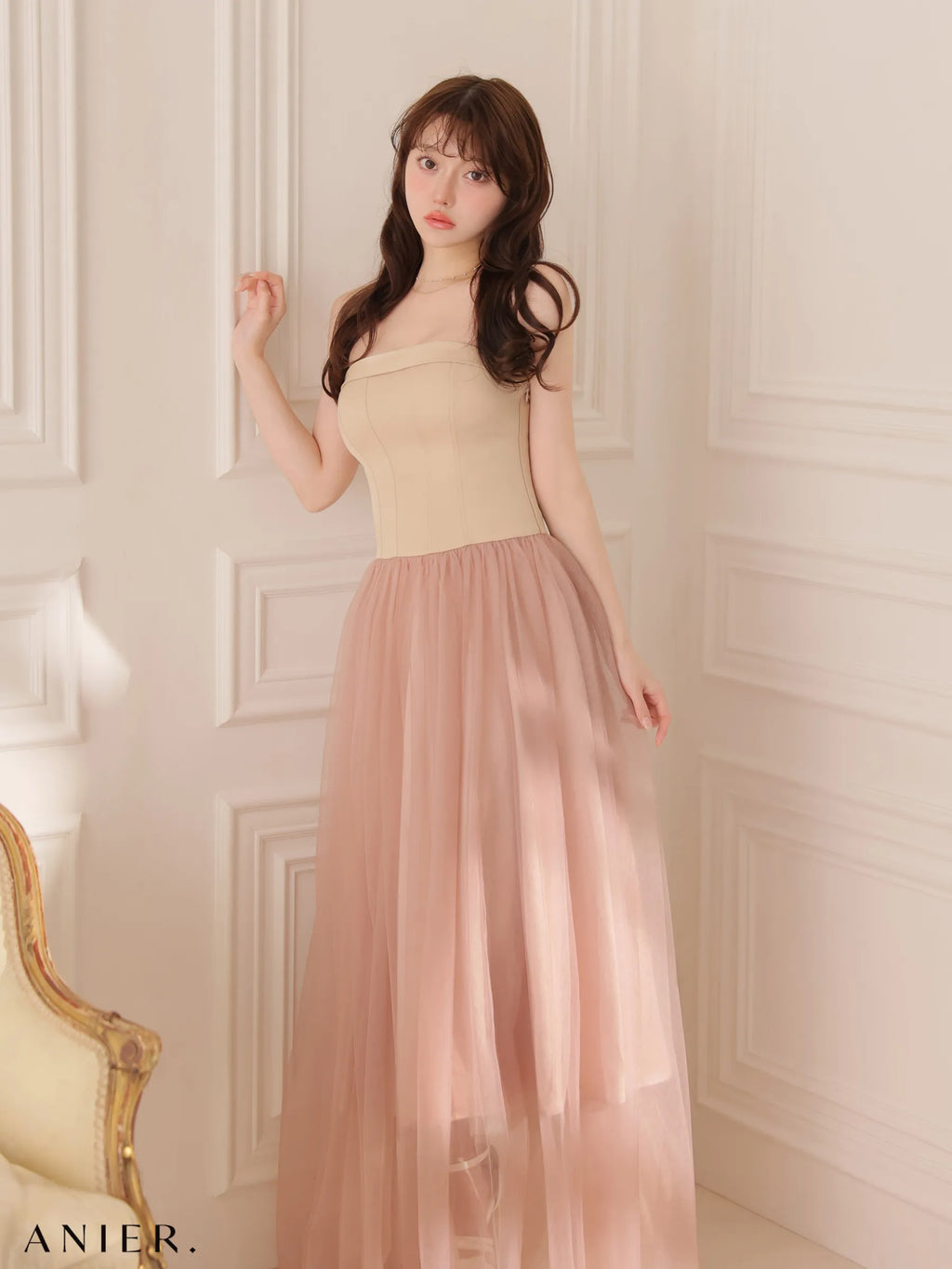 chic corset couture long dress（anier4071）