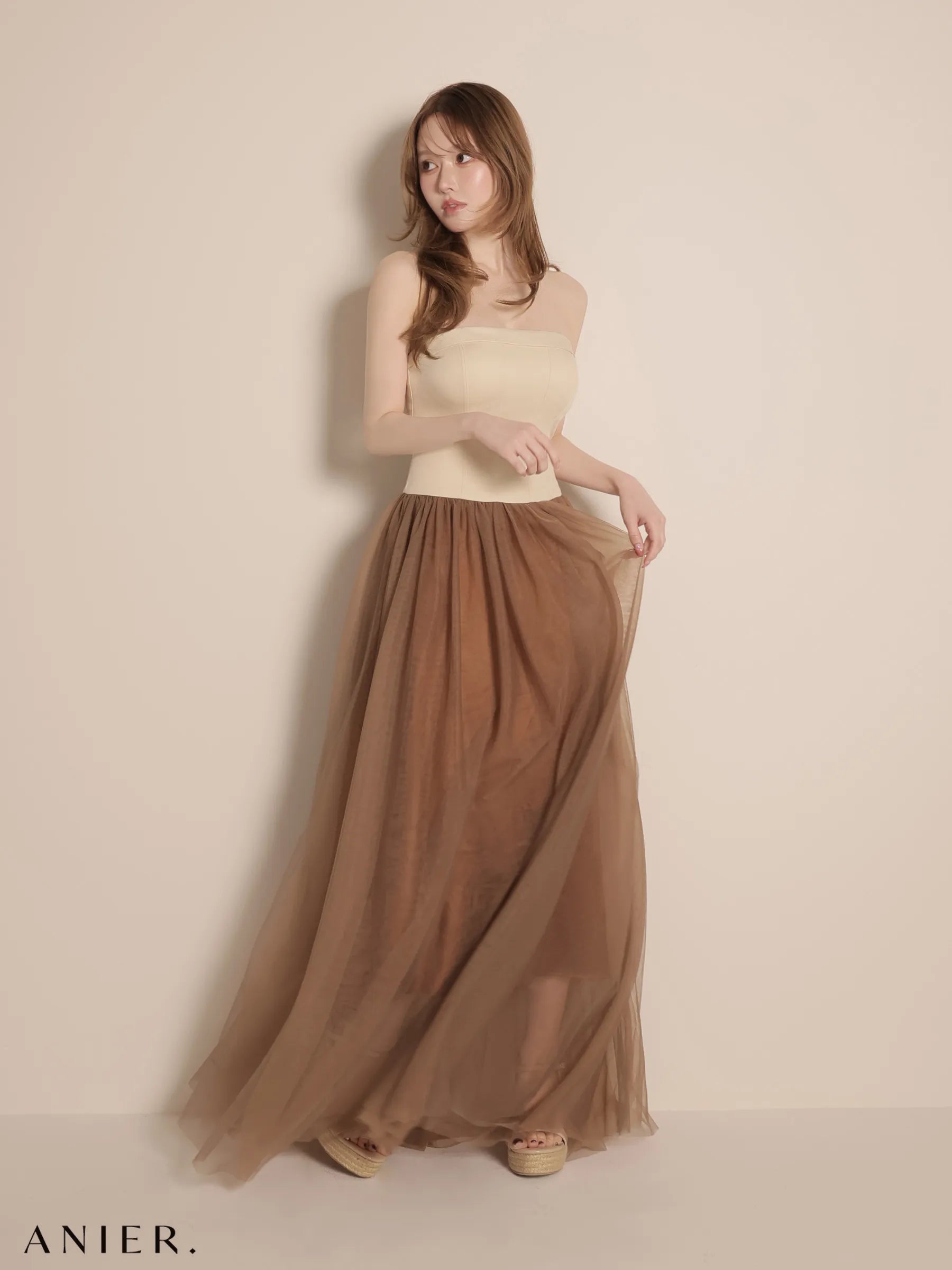 chic corset couture long dress（anier4071）