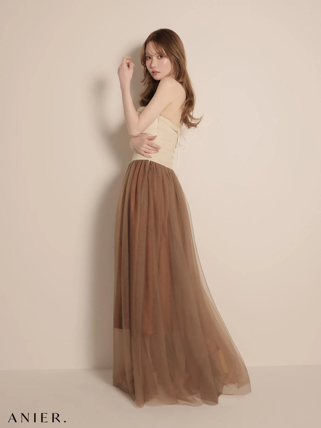 chic corset couture long dress（anier4071）