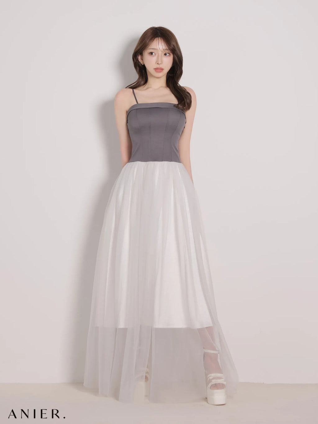 chic corset couture long dress（anier4071）