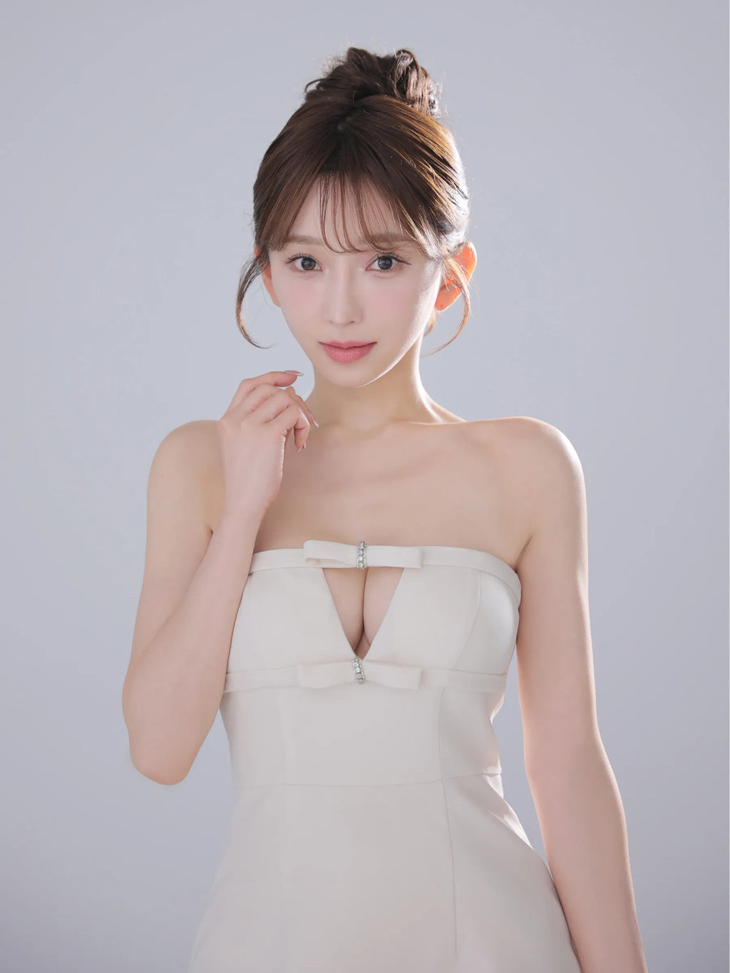 Twin Bow Layered Mini Dress（anier4090）