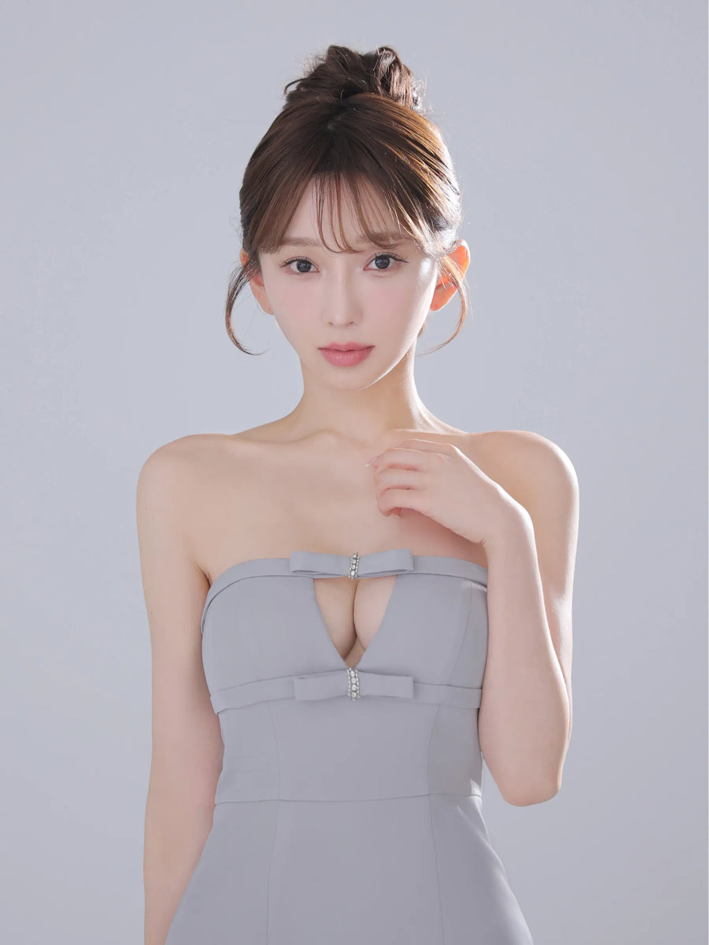 Twin Bow Layered Mini Dress（anier4090）