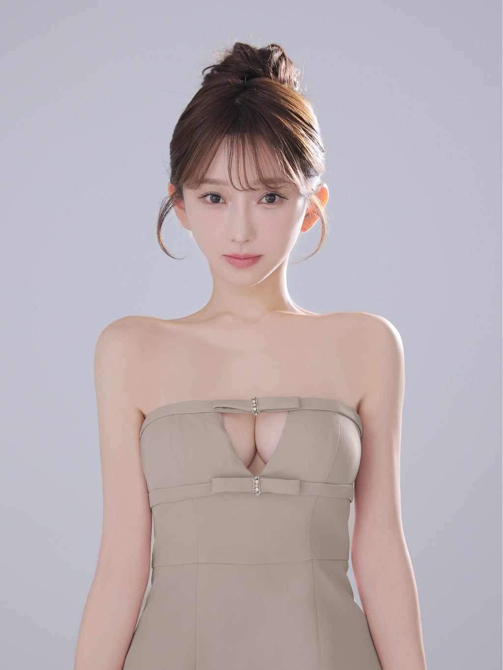 ★予約商品★【7月下旬頃入荷予定】【XSサイズあり】Twin Bow Layered Mini Dress（anier4090）