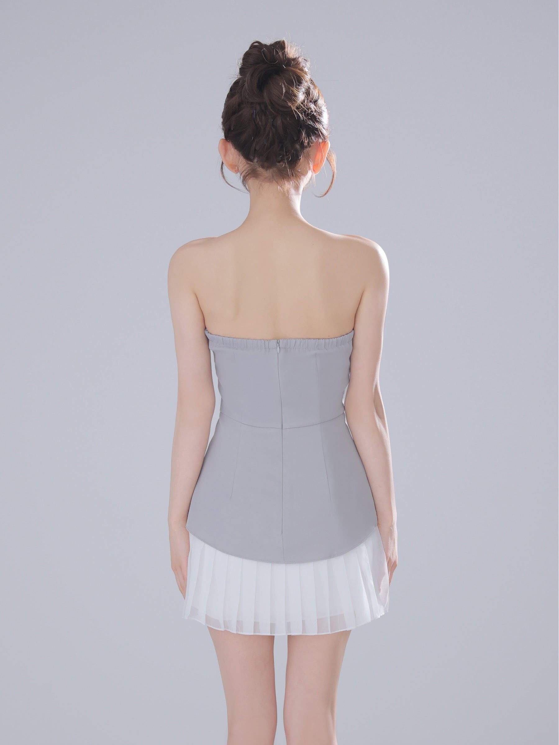 ★予約商品★【7月下旬頃入荷予定】【XSサイズあり】Twin Bow Layered Mini Dress（anier4090）