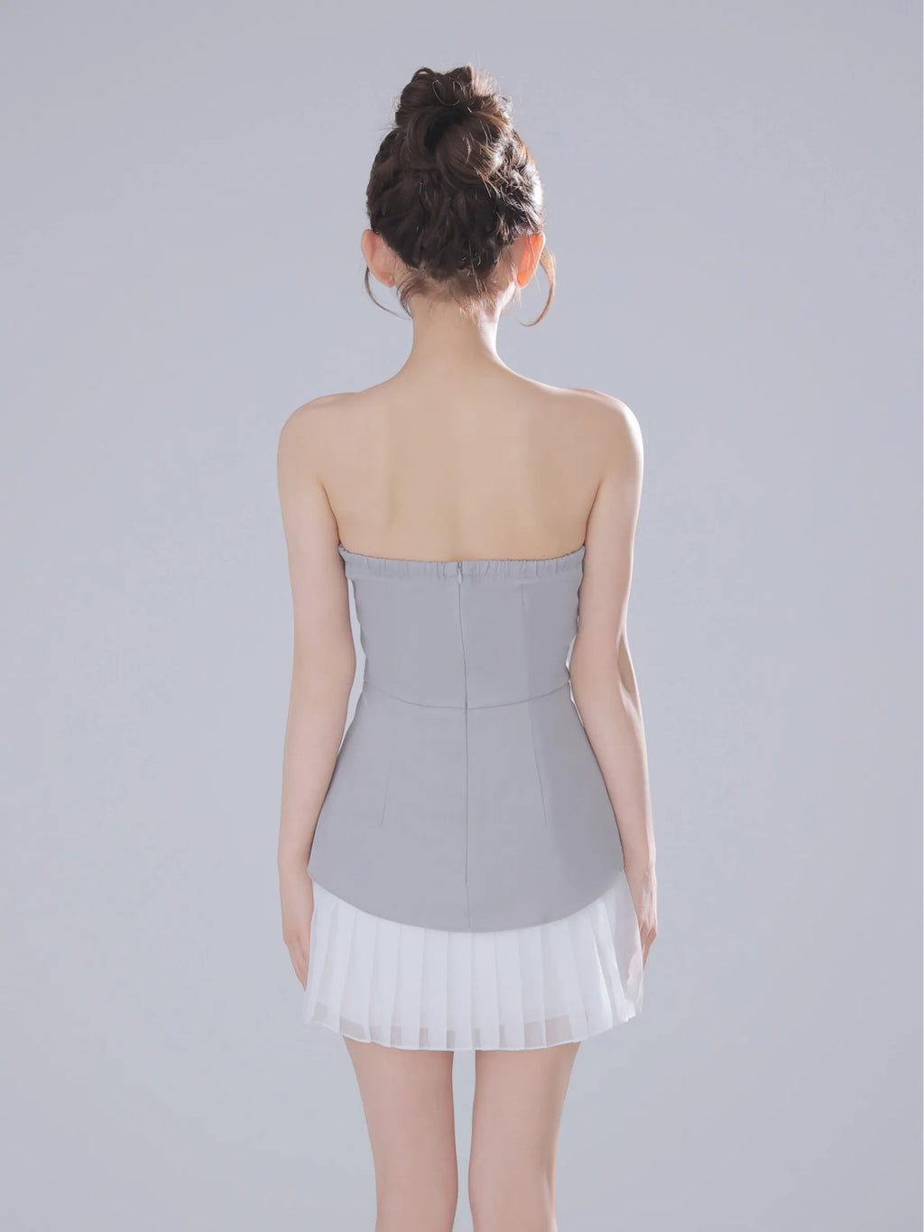 Twin Bow Layered Mini Dress（anier4090）