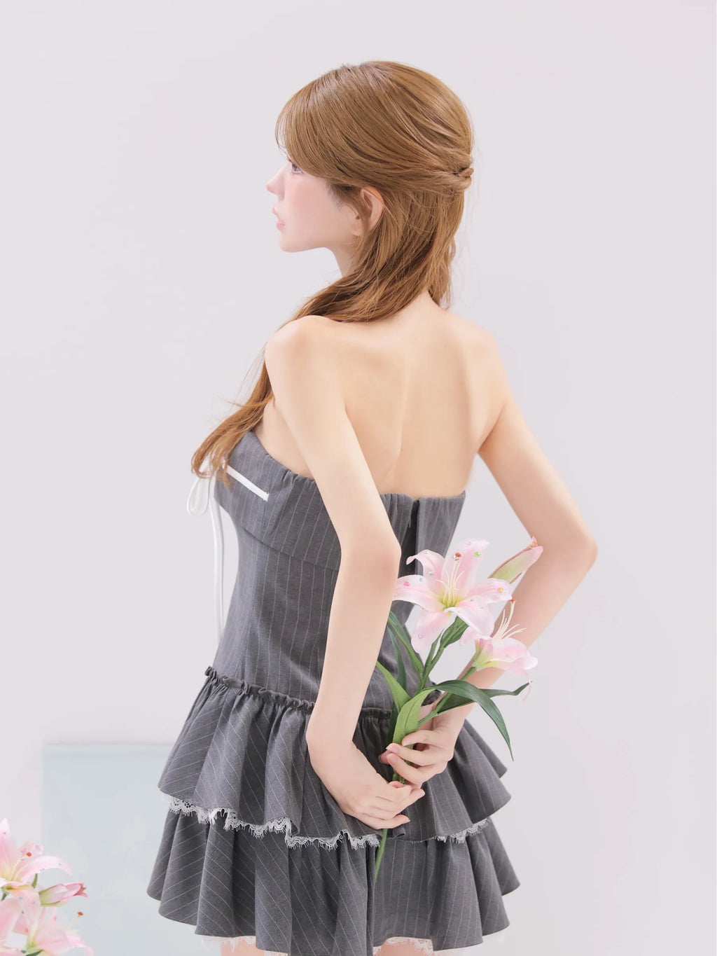 Sweet Edge Stripe Dress(anier4091)